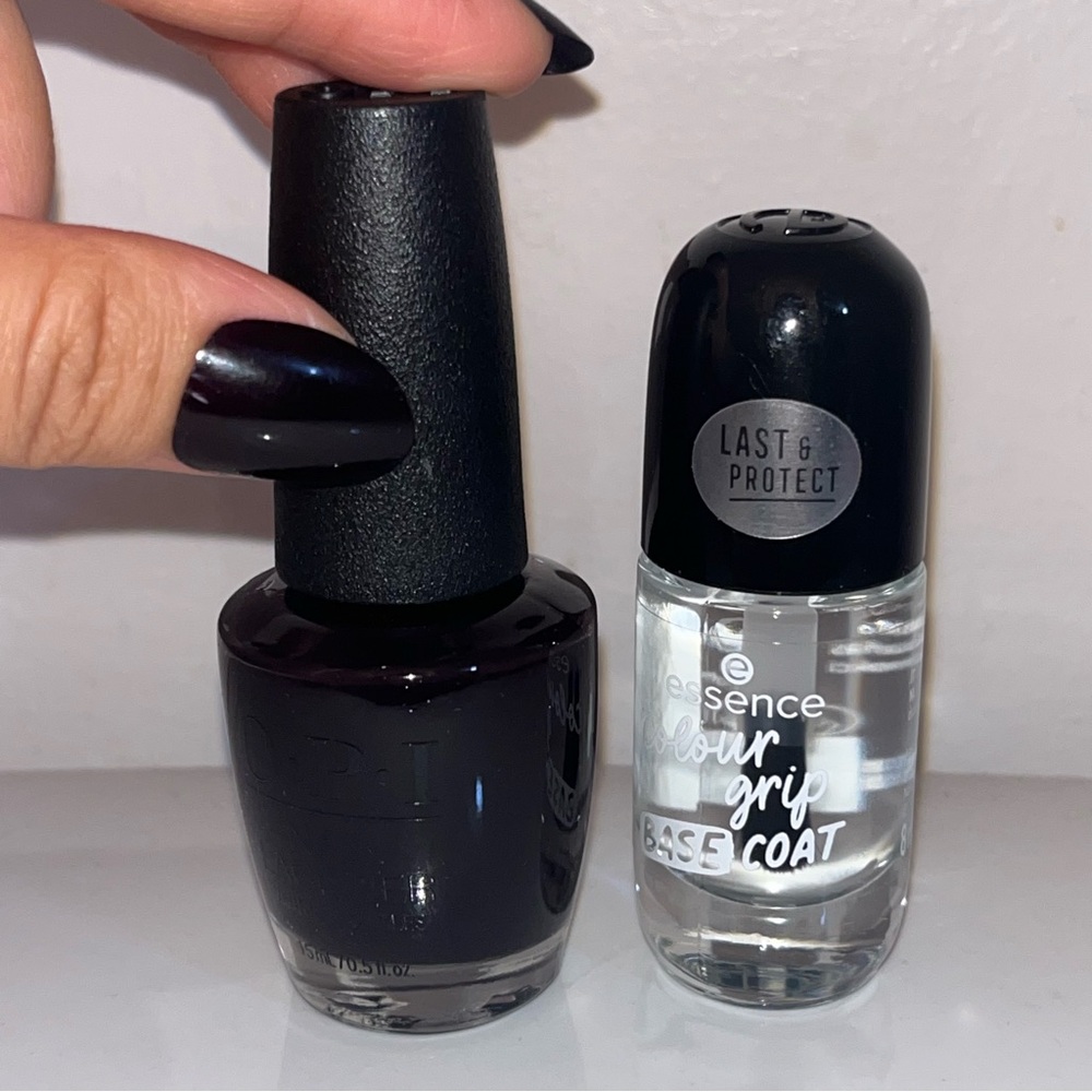 OPI Nail Polish Lincoln Park After Dark and Essence Base Coat!